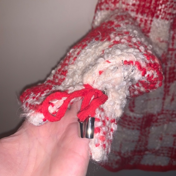 Hauber Red White Tweed Metallic Blazer Alpaca Wool Blend 8 - Picture 7 of 13
